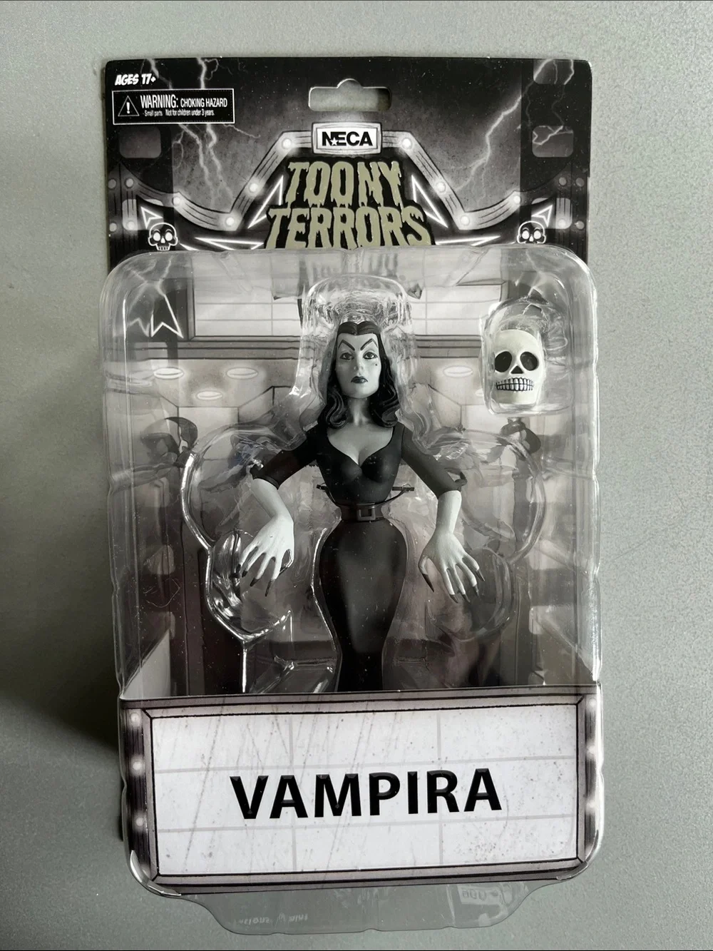 NECA Toony Terrors Vampira Figure - Black & White NIB